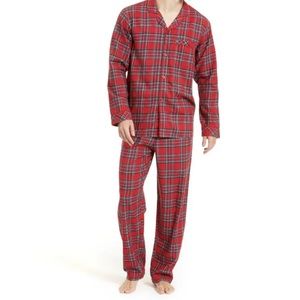 Men’s Clearance Sale 2 Piece Pajama Set Red  Brinkley Plaid Pajamas  XXL